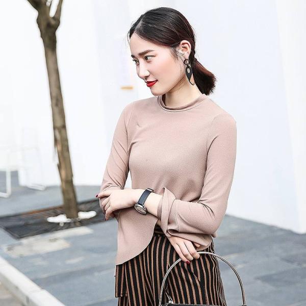 レディース　ボリュームスリーブ　フレアスリーブ　ニット　カットソー　タートルネック　長袖　無地　セーター　トップス　カジュアル　キュート　大人　可愛い　フェミニン　おしゃれ　お出かけ　オフィス　デイリー　普段着　ブラウン　ホワイト　ブラック　送料無料