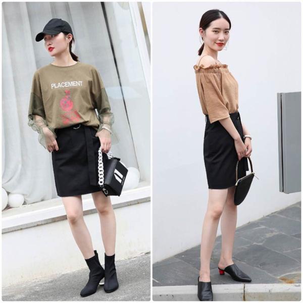 レディース　ハイウエスト　スカート　ミニ丈　ベルト付き　タイト　スリム　ボトムス　カジュアル　キュート　可愛い　フェミニン　きれいめ　エレガント　上品　おしゃれ　お出かけ　デイリー　普段着　カーキ　ブラック　M　L　XL　サイズ　送料無料
