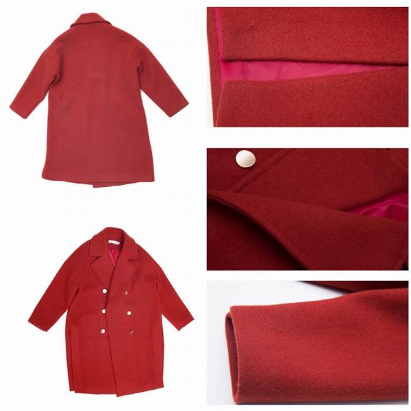 レディース　ウールコート　ロング丈　ジャケット　アウター　カジュアル　長袖　キュート　大人　可愛い　フェミニン　きれいめ　エレガント　おしゃれ　お出かけ　デイリー　オフィス　普段着　ベージュ　レッド　S　M　L　サイズ　送料無料