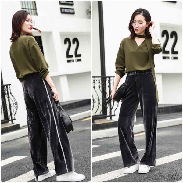 レディース　シフォン　ブラウス　Vネック　無地　シャツ　長袖　トップス　カジュアル　キュート　大人　可愛い　フェミニン　おしゃれ　お出かけ　デイリー　オフィス　普段着　ブラック　オリーブ　S　M　L　サイズ　送料無料