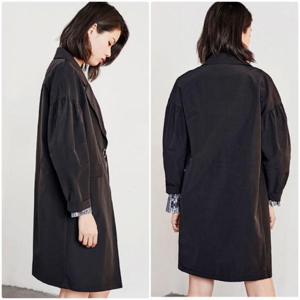 レディース　スプリングコート　ジャケット　ロング丈　長袖　アウター　カジュアル　長袖　キュート　大人　可愛い　フェミニン　きれいめ　エレガント　おしゃれ　お出かけ　お呼ばれ　デイリー　普段着　ブラック　ピンク　M　L　サイズ　送料無料