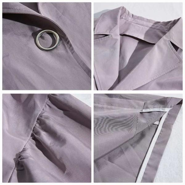 レディース　スプリングコート　ジャケット　ロング丈　長袖　アウター　カジュアル　長袖　キュート　大人　可愛い　フェミニン　きれいめ　エレガント　おしゃれ　お出かけ　お呼ばれ　デイリー　普段着　ブラック　ピンク　M　L　サイズ　送料無料