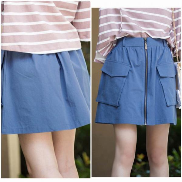 レディース　ハイウエスト　スカート　ジッパー　タイト　スリム　ボトムス　カジュアル　キュート　大人　可愛い　フェミニン　おしゃれ　お出かけ　デイリー　普段着　ブルー　グリーン　ベージュ　M　L　XL　サイズ　送料無料