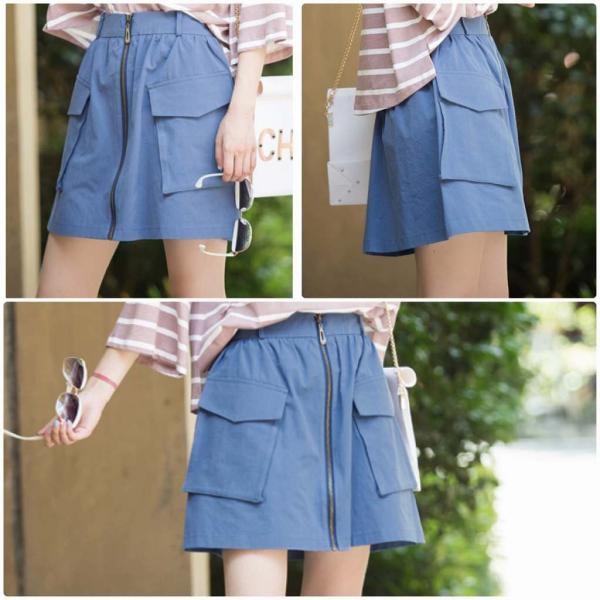 レディース　ハイウエスト　スカート　ジッパー　タイト　スリム　ボトムス　カジュアル　キュート　大人　可愛い　フェミニン　おしゃれ　お出かけ　デイリー　普段着　ブルー　グリーン　ベージュ　M　L　XL　サイズ　送料無料