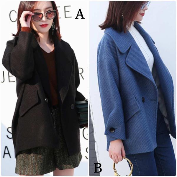レディース　ジャケット　コート　長袖　アウター　カジュアル　長袖　キュート　大人　可愛い　フェミニン　きれいめ　エレガント　おしゃれ　お出かけ　お呼ばれ　デイリー　オフィス　普段着　ブラック　ブルー　S　M　L　サイズ　送料無料