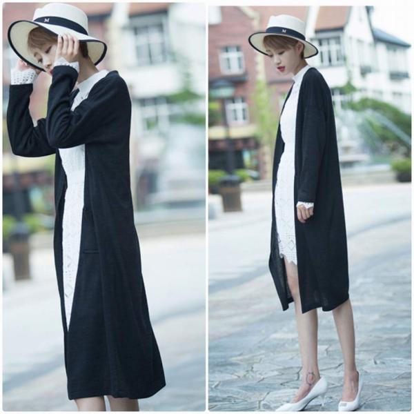 レディース　カーディガン　コーディガン　ロングカーデ　羽織　ジャケット　コート　アウター　カジュアル　長袖　大人　可愛い　フェミニン　きれいめ　エレガント　おしゃれ　お出かけ　デイリー　オフィス　普段着　ブラック　オリーブ　M　L　サイズ　送料無料