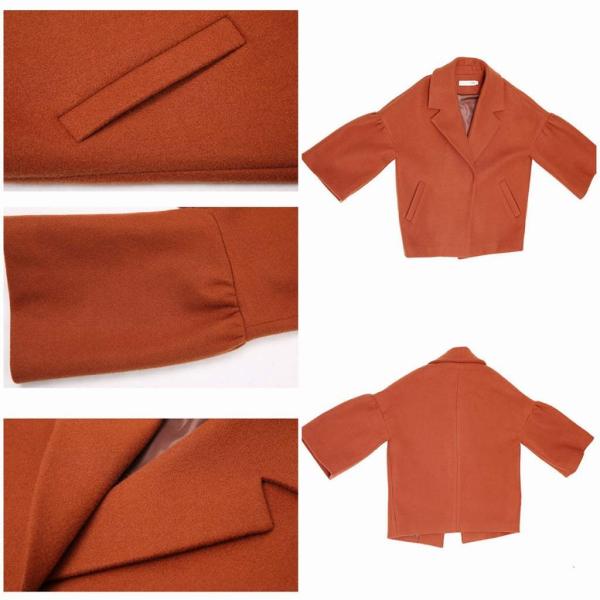 レディース　コート　ショート丈　ジャケット　アウター　カジュアル　長袖　キュート　大人　可愛い　フェミニン　きれいめ　エレガント　おしゃれ　お出かけ　デイリー　オフィス　普段着　グレー　ブラウン　S　M　L　サイズ　送料無料