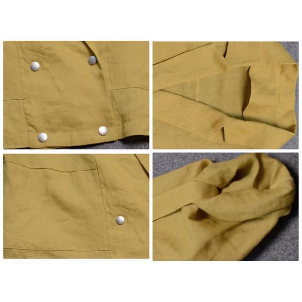 レディース　ライトアウター　ダブル　ジャケット　薄手　無地　長袖　カジュアル　キュート　大人可愛い　フェミニン　おしゃれ　オフィス　お出かけ　デート　デイリー　普段着　ブルー　イエロー　M　L　送料無料