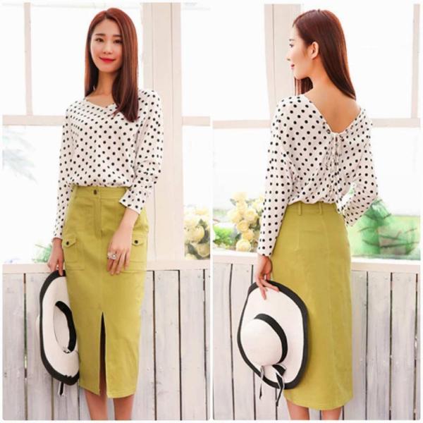 レディース　ハイウエスト　スカート　ミモレ丈　スリット　無地　タイト　スリム　ボトムス　カジュアル　キュート　大人　可愛い　フェミニン　おしゃれ　お出かけ　デイリー　普段着　グリーン　ブラック　M　L　XL　サイズ　送料無料