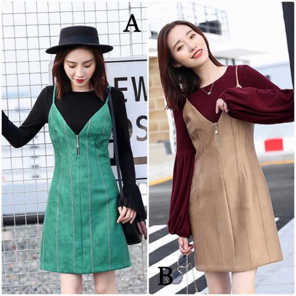 レディース　ワンピース　キャミソール　ミニ丈　無地　ひざ上丈　スカート　カジュアル　キュート　可愛い　フェミニン　きれいめ　上品　エレガント　おしゃれ　お出かけ　デイリー　普段着　カーキ　ブラック　M　L　XL　サイズ　送料無料