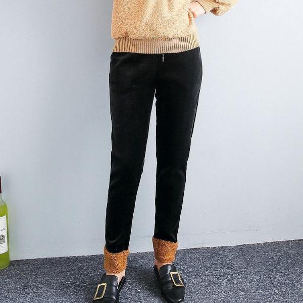 レディース　ウール　パンツ　裏起毛　ハイウエスト　ボトムス　カジュアル　キュート　可愛い　フェミニン　きれいめ　おしゃれ　お出かけ　デイリー　普段着　グレー　ブラウン　M　L　XL　送料無料