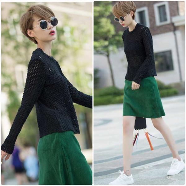 レディース　ラウンドネック　カットソー　ニット　セーター　長袖　トップス　カジュアル　キュート　大人　可愛い　フェミニン　おしゃれ　お出かけ　オフィス　デイリー　普段着　ホワイト　ブラック　M　L　XL　サイズ　送料無料