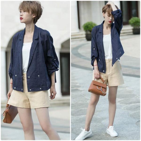 レディース　コットン　ショートパンツ　無地　ハイウエスト　ショーツ　ボトムス　カジュアル　キュート　可愛い　フェミニン　きれいめ　おしゃれ　お出かけ　デイリー　普段着　カーキ　ブラック　M　L　XL　サイズ　送料無料