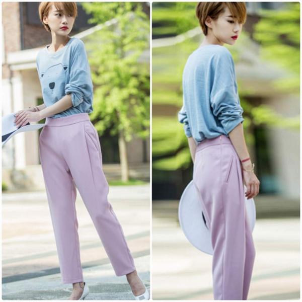 レディース　アンクルパンツ　ストレート　ハイウエスト　クロップドパンツ　半端丈　ボトムス　カジュアル　キュート　可愛い　フェミニン　きれいめ　エレガント　おしゃれ　お出かけ　デイリー　普段着　ホワイト　ピンク　ブラック　M　L　XL　サイズ　送料無料