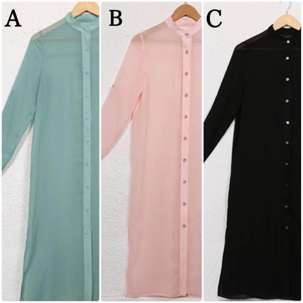 レディース　シャツジャケット　ロング丈　ブラウス　羽織　ジャケット　コート　トップス　アウター　カジュアル　長袖　大人　フェミニン　きれいめ　エレガント　おしゃれ　お出かけ　デイリー　オフィス　普段着　ブラック　グリーン　ピンク　送料無料