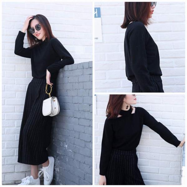 レディース　カットソー　ニット　セーター　ドルマンスリーブ　長袖　トップス　カジュアル　キュート　大人　可愛い　フェミニン　おしゃれ　お出かけ　オフィス　デイリー　普段着　ブラウン　ブラック　M　L　サイズ　送料無料