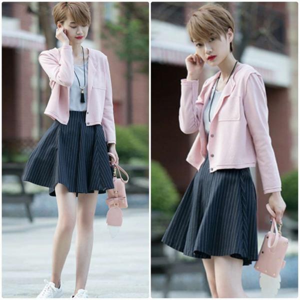 レディース　ライトアウター　カーディガン　長袖　ショート丈　無地　ラウンドネック　カジュアル　キュート　大人可愛い　春　フェミニン　おしゃれ　お出かけ　オフィス　デート　デイリー　普段着　イエロー　ピンク　M　L　XL　送料無料