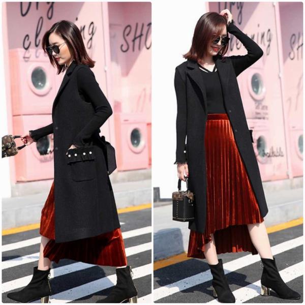 レディース　アウター　ベスト　コート　ノースリーブ　リボンベルト　長袖　無地　カジュアル　キュート　大人可愛い　フェミニン　おしゃれ　お出かけ　オフィス　デート　デイリー　普段着　ブラウン　ブラック　S　M　L　送料無料