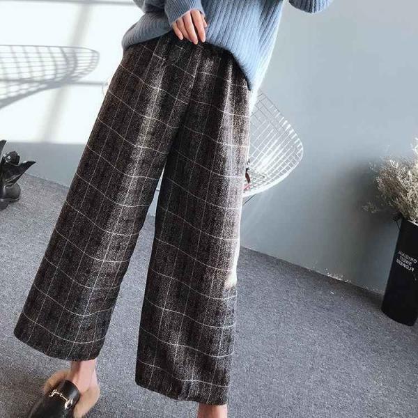 レディース　ワイドレッグパンツ　ハイウエスト　くるぶし丈　アンクルパンツ　ボトムス　カジュアル　可愛い　フェミニン　きれいめ　エレガント　おしゃれ　お出かけ　オフィス　デイリー　普段着　ライトグレー　カーキ　グレー　ブラック　フリーサイズ　送料無料