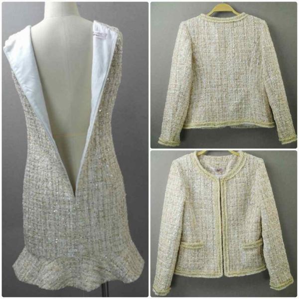 レディース　スーツ　スカート　ハイウエスト　上下セット　セットアップ　スリム　タイト　ジャケット　長袖　ボトムス　オフィス　ビジネス　きれいめ　おしゃれ　お呼ばれ　フォーマル　ベージュ　XS　S　M　L　XL　サイズ　送料無料