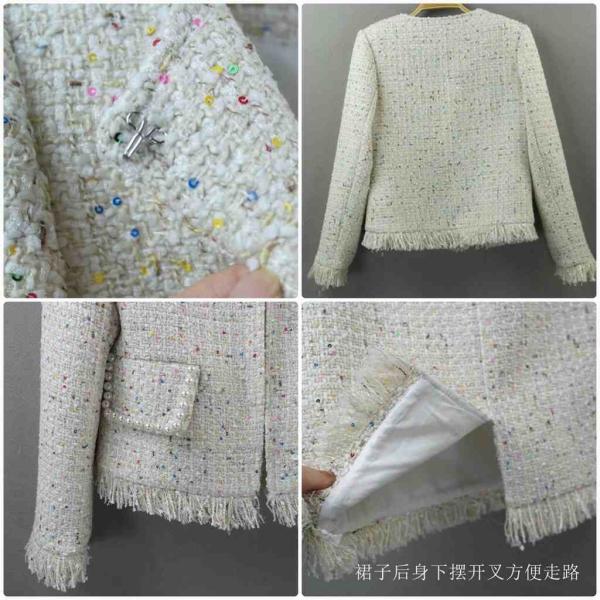 レディース　スーツ　スカート　ハイウエスト　フリンジ　上下セット　セットアップ　スリム　タイト　ジャケット　長袖　ボトムス　オフィス　ビジネス　きれいめ　おしゃれ　お呼ばれ　フォーマル　ホワイト　XS　S　M　L　サイズ　送料無料