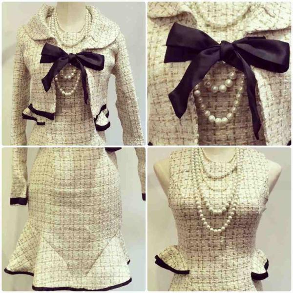 レディース　スーツ　スカート　フリル　リボン　上下セット　セットアップ　カットオフ　スリム　タイト　ジャケット　長袖　ボトムス　オフィス　ビジネス　きれいめ　おしゃれ　お呼ばれ　フォーマル　ベージュ　XS　S　M　L　サイズ　送料無料