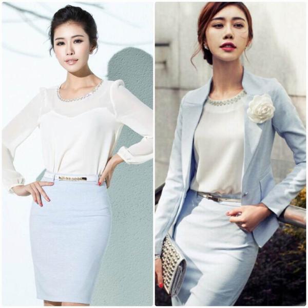 レディース　大きいサイズ　スーツ　ジャケット　ブラウス　2点セット　スリム　タイト　長袖　入園式　入学式　卒園式　卒業式　きれいめ　おしゃれ　お呼ばれ　フォーマル　ブルー　ホワイト　XS　S　M　L　XL　2XL　サイズ　送料無料