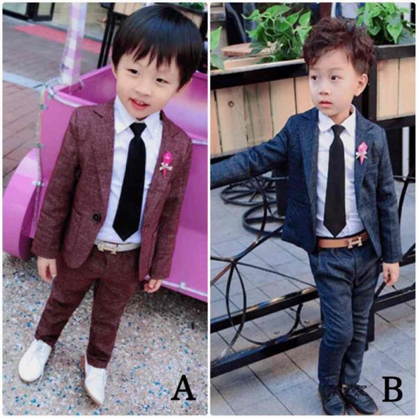 キッズ　2点セット　スーツ　ジャケット　パンツ　チェック柄　ボトムス　男の子　可愛い　キュート　子供　ジュニア　子供服　フォーマル　入園式　入学式　卒園式　卒業式　ネイビー　レッド　9101112131415cm　サイズ　送料無料