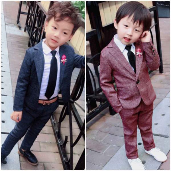 キッズ　2点セット　スーツ　ジャケット　パンツ　チェック柄　ボトムス　男の子　可愛い　キュート　子供　ジュニア　子供服　フォーマル　入園式　入学式　卒園式　卒業式　ネイビー　レッド　9101112131415cm　サイズ　送料無料