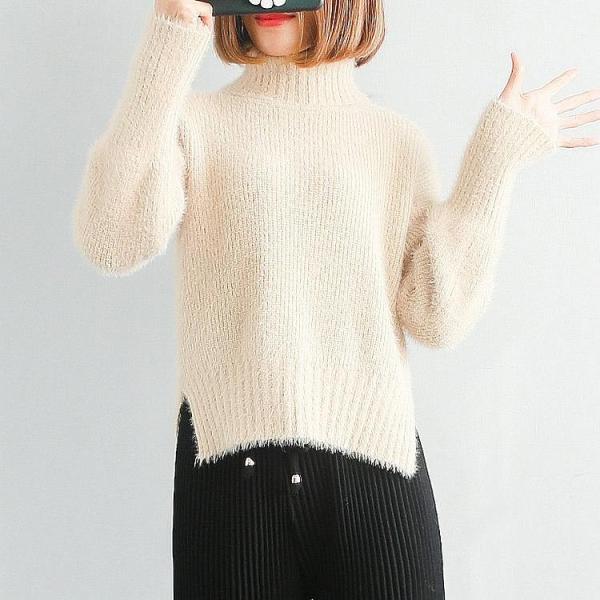 レディース　ニット　セーター　ふわふわ　タートルネック　長袖　トップス　カジュアル　キュート　大人　可愛い　フェミニン　おしゃれ　お出かけ　オフィス　デイリー　普段着　ベージュ　ピンク　グレー　フリーサイズ　ワンサイズ　送料無料