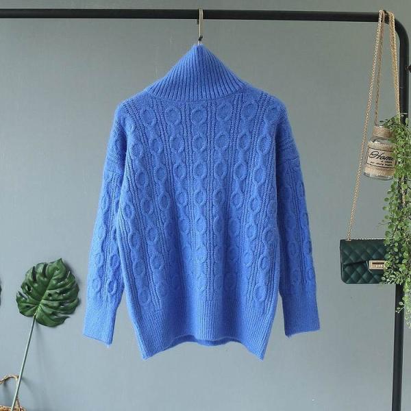 レディース　ケーブルニット　セーター　ハイネック　長袖　トップス　カジュアル　キュート　大人　可愛い　フェミニン　おしゃれ　お出かけ　オフィス　デイリー　普段着　レッド　ベージュ　グリーン　イエロー　ブルー　ホワイト　フリーサイズ　ワンサイズ　送料無料