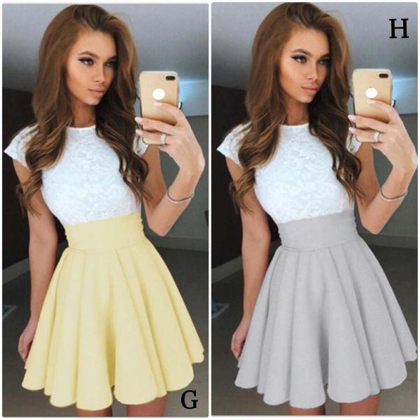 レディース　ワンピース　レース　春　夏　カジュアル　キュート　可愛い　フェミニン　きれいめ　上品　エレガント　おしゃれ　お出かけ　デイリー　普段着　ピンク　ブルー　ネイビー　ブラック　イエロー　グレー　S　M　L　XL　サイズ　送料無料