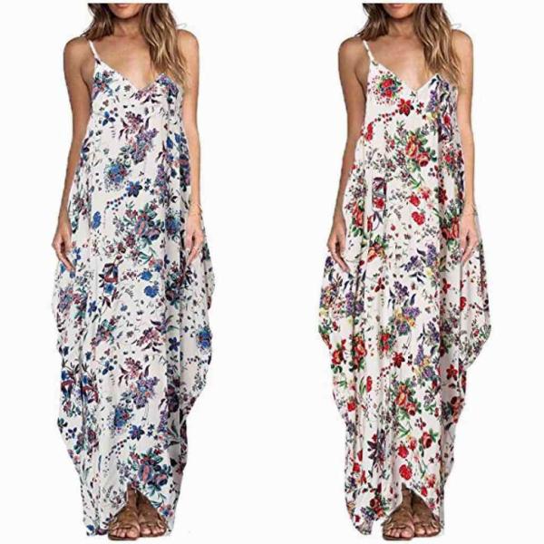 レディース　大きいサイズ　ワンピース　マキシ丈　ボタニカル柄　花柄　春　夏　カジュアル　キュート　可愛い　フェミニン　きれいめ　上品　エレガント　おしゃれ　お出かけ　デイリー　普段着　ネイビー　ブラック　ホワイト　S　M　L　XL　2XL　3XL　サイズ　送料無料