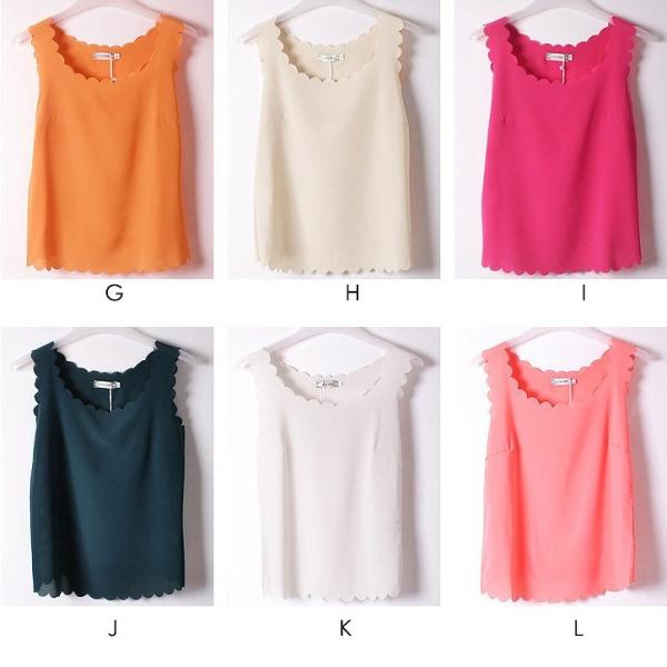 レディース　トップス　Tシャツ　カットソー　ノースリーブ　タンクトップ　ラウンドネック　無地　カジュアル　大人可愛い　キュート　フェミニン　おしゃれ　デイリー　ブルー　レッド　ピンク　グリーン　イエロー　オレンジ　ホワイト　ブラック　S　M　L　送料無料