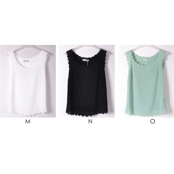 レディース　トップス　Tシャツ　カットソー　ノースリーブ　タンクトップ　ラウンドネック　無地　カジュアル　大人可愛い　キュート　フェミニン　おしゃれ　デイリー　ブルー　レッド　ピンク　グリーン　イエロー　オレンジ　ホワイト　ブラック　S　M　L　送料無料