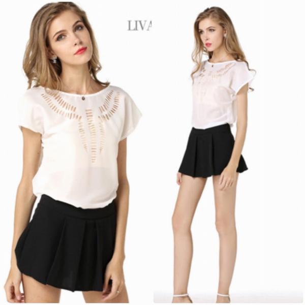 レディース　大きいサイズ　シフォン　ブラウス　シャツ　シンプル　トップス　カジュアル　キュート　大人　可愛い　フェミニン　おしゃれ　お出かけ　デイリー　オフィス　普段着　ホワイト　イエロー　ブラック　ピンク　グリーン　ブルー　ネイビー　2XL　送料無料