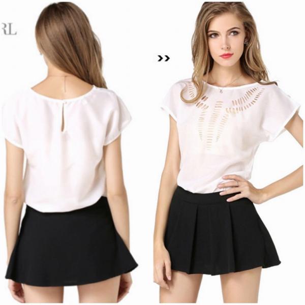 レディース　大きいサイズ　シフォン　ブラウス　シャツ　シンプル　トップス　カジュアル　キュート　大人　可愛い　フェミニン　おしゃれ　お出かけ　デイリー　オフィス　普段着　ホワイト　イエロー　ブラック　ピンク　グリーン　ブルー　ネイビー　2XL　送料無料