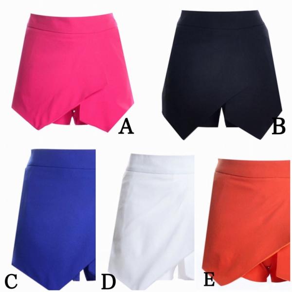 レディース　ショートパンツ　短パン　ショーツ　シンプル　無地　ボトムス　カジュアル　キュート　可愛い　フェミニン　きれいめ　エレガント　おしゃれ　お出かけ　オフィス　デイリー　普段着　ブラック　ホワイト　オレンジ　ピンク　ブルー　送料無料