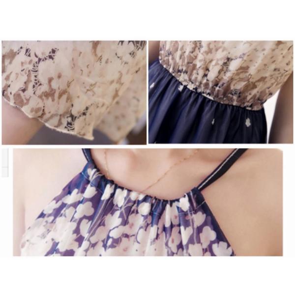 レディース　大きいサイズ　ワンピース　ドレス　ノースリーブ　ロング丈　マキシ丈　春　夏　スカート　カジュアル　キュート　可愛い　フェミニン　きれいめ　上品　エレガント　おしゃれ　お出かけ　デイリー　普段着　ネイビー　ホワイト　S　M　L　XL　2XL　送料無料