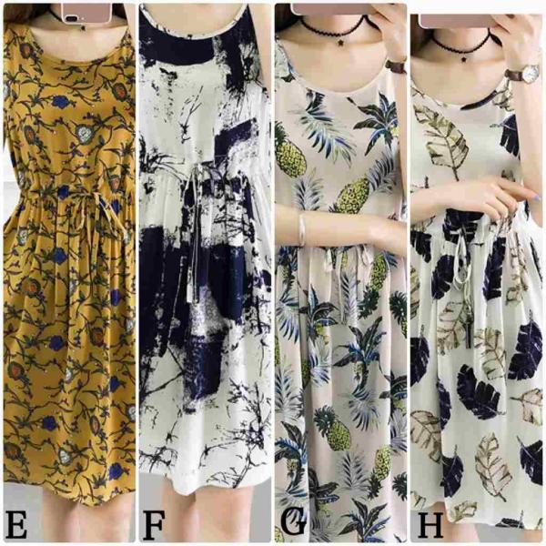 レディース　大きいサイズ　ワンピース　ドレス　花柄　ボタニカル柄　ノースリーブ　ひざ丈　ひざ下丈　春　夏　スカート　カジュアル　キュート　可愛い　フェミニン　きれいめ　上品　エレガント　おしゃれ　お出かけ　ホワイト　ブラック　M　L　XL　2XL　3XL　送料無料