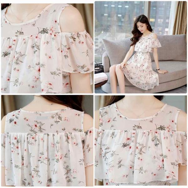 レディース ワンピース ショルダーカット 肩出し 肩見せ オフショルダー ミニ丈 春 夏 スカート カジュアル キュート 可愛い フェミニン きれいめ 上品 エレガント おしゃれ お出かけ デイリー 普段着 ホワイト S M L XL サイズ 送料無料