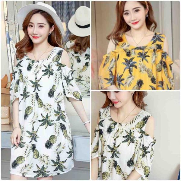 レディース 大きいサイズ ワンピース 肩出し 肩見せ ショルダーカット オフショルダー 春 夏 スカート カジュアル キュート 可愛い フェミニン きれいめ 上品 エレガント おしゃれ お出かけ デイリー 普段着 ホワイト イエロー 2XL 送料無料