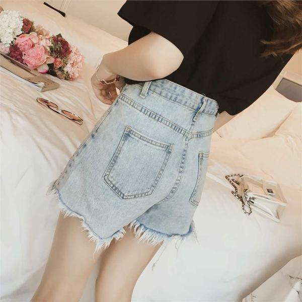 レディース ボトムス ホットパンツ カットオフ デニム ショートパンツ 無地 ラメ カジュアル 大人可愛い フェミニン デート お出かけ デイリー リゾート グレー ブルー S M L XL 送料無料