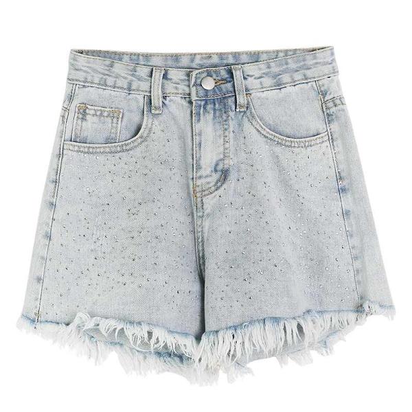 レディース ボトムス ホットパンツ カットオフ デニム ショートパンツ 無地 ラメ カジュアル 大人可愛い フェミニン デート お出かけ デイリー リゾート グレー ブルー S M L XL 送料無料