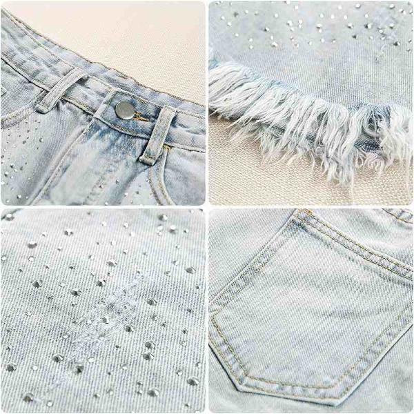 レディース ボトムス ホットパンツ カットオフ デニム ショートパンツ 無地 ラメ カジュアル 大人可愛い フェミニン デート お出かけ デイリー リゾート グレー ブルー S M L XL 送料無料