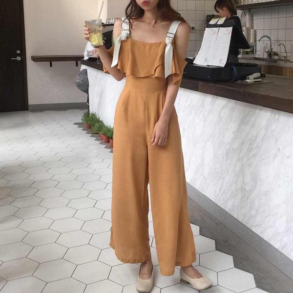 レディース ワンピース ノースリーブ ストラップ マキシ丈 無地 ハイウエスト 春 夏 スカート カジュアル キュート 可愛い フェミニン きれいめ 上品 エレガント おしゃれ お出かけ デイリー 普段着 イエロー グリーン S M サイズ 送料無料