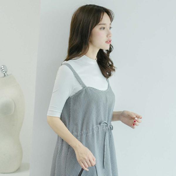 レディース カットソー 五分袖 無地 シンプル タイト クルーネック トップス カジュアル キュート 大人 可愛い フェミニン おしゃれ お出かけ オフィス デイリー 普段着 ブラック ホワイト S M サイズ 送料無料