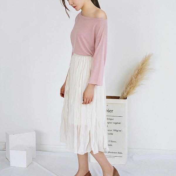 レディース シフォン ハイウエスト スカート ミモレ丈 無地 春 夏 ボトムス カジュアル キュート 大人 可愛い フェミニン きれいめ おしゃれ お出かけ デイリー オフィス 普段着 ホワイト ブラウン ピンク フリーサイズ ワンサイズ 送料無料