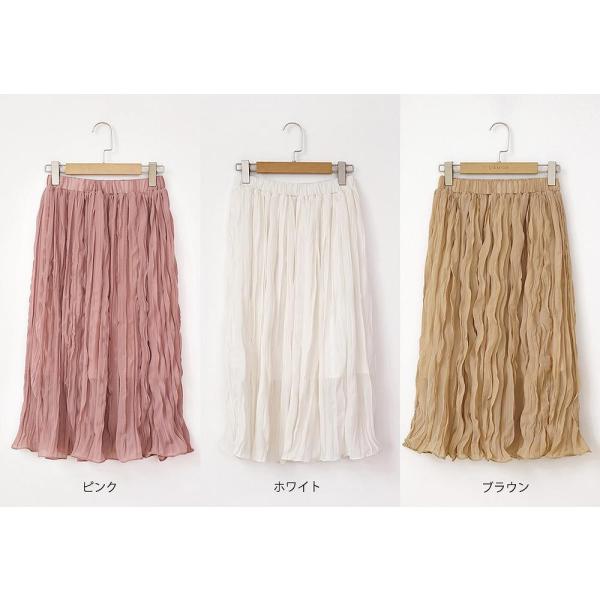 レディース シフォン ハイウエスト スカート ミモレ丈 無地 春 夏 ボトムス カジュアル キュート 大人 可愛い フェミニン きれいめ おしゃれ お出かけ デイリー オフィス 普段着 ホワイト ブラウン ピンク フリーサイズ ワンサイズ 送料無料