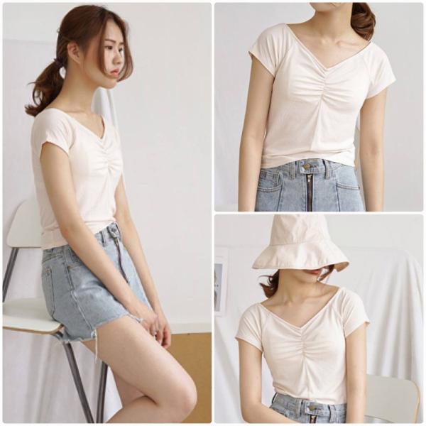 レディース 半袖Tシャツ Vネック シンプル 無地 カットソー ショートスリーブ 夏 春 トップス カジュアル キュート 大人 可愛い フェミニン おしゃれ お出かけ 普段着 デイリー ホワイト ベージュ ブルー フリーサイズ ワンサイズ 送料無料